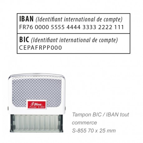 Tampon N° IBAN/BIC